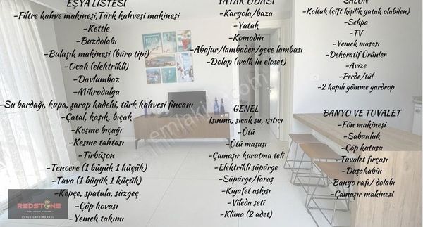 GÜMBET 1+1 EŞYALI SATILIK REZİDANS