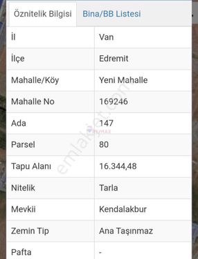 Van Edremit Yeni Mahallede 3 Kat İmarlı Satılık Arsa