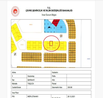 Taşlıca Da 310 Metre- Tek Tapu A3 Ticari Arsa