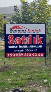 Yıldırım Yunusemre,de Satılık Sanayi İmarlı 3633m2 Arsa,lar