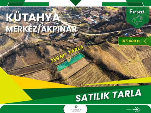 Toprak Yatırımcısından Kütahyada Emsalsiz 739m² Yatırımlık Tarla