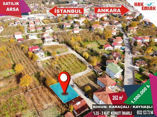 Kaynaşlı İlçesi-karaçalı Mah.de Büyük Fırsat Satılık 262m² Arsa