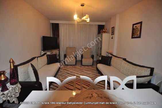 İstanbul Bahçelievler Cumhuriyet Mah De Kiralık 100m² 2+1- 2. Kat Eşyalı Daire