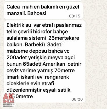 Kandıra Çalca Da Ev Ve Meyve Bahçesi