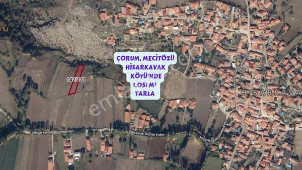 Çorum Mecitözü Hisarkavak Köyü 1.051m² Tarlamız Satılıktır.