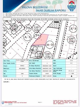 Remax Şehir'den Merkez Bağlarbaşı Mah. Satılık 3 Kat 374 M2 Arsa