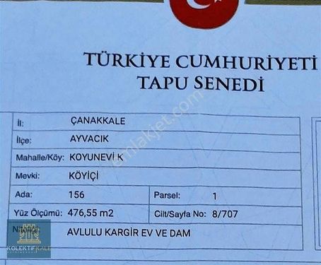 Koyunevi'nde Satılık 476 M2 Arsa İçinde Taş Ev