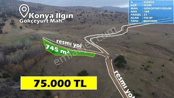 Konya / Ilgın / Gökçeyurt-özlem Mahallesinde 745 M² Müstakil Tapulu Tarla