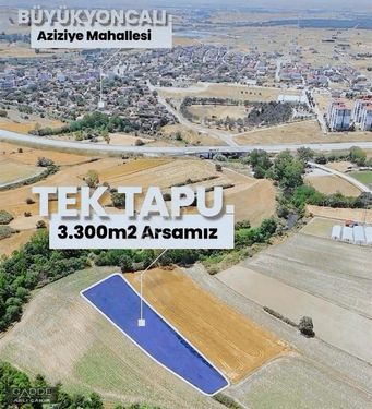 Saray Büyükyoncalı-aziziye'de 3.305m2 Satılık Tek Tapu Tarla