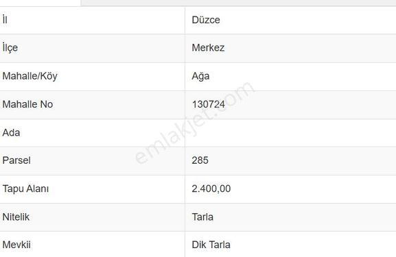 Tanrıver Emlak'tan Ağa Mh. 4.435 M2 Satılık Arsa