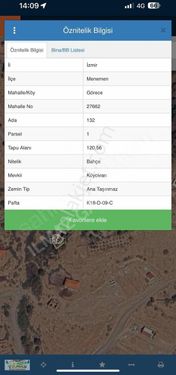 Menemen Görece Köyünde Tek Tapu Arsa