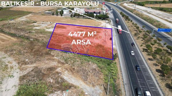 Remax İnciden Susurluk'ta 4477m2 Anayola Cephe Satılık Arsa