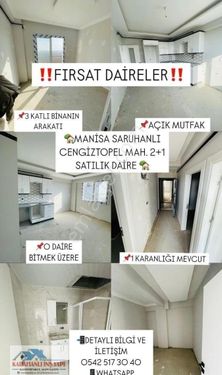 Manisa Saruhanlı Cengiz Topel Mah. 2+1 Satılık Daire🏡