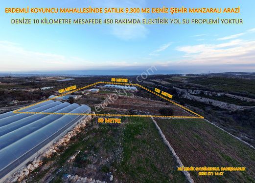 Deniz Ve Şehir Manzaralı 8.300 Metrekare Denize 10 Km 450 Rakım