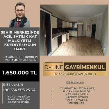 D-lıne Gayrimenkulden Acil Gez Mahallesinde Satılık 3+1 Daire