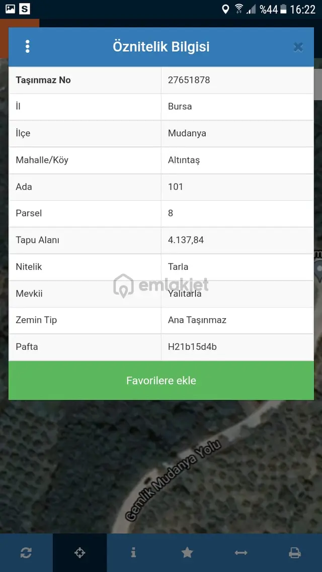 Mudanya Altıntaş'ta 134m2 Satılık Tarla 2