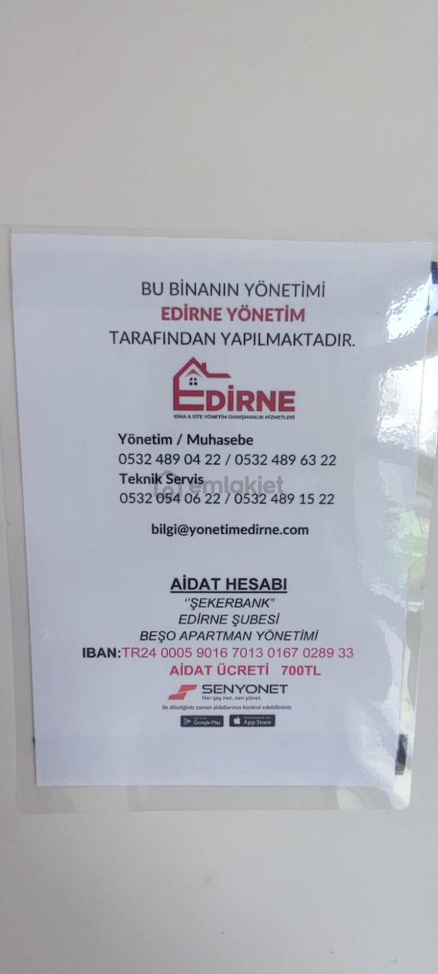 Özsoy Emlak Edirne'den Erasta Arkası 1+1 Eşyalı Kiralık Daire 5