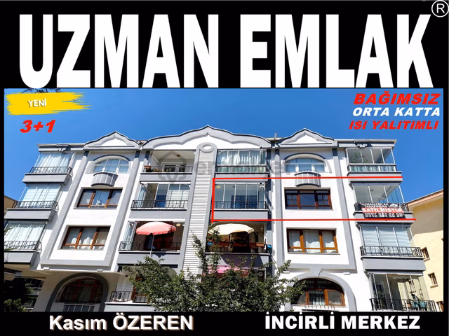 --sadece Memura--incirli Mh. Orta Katta Bağımsız Isı Yalıtımlı,kilerli Yapılı Yeni Boyalı 3+1 Daire 1