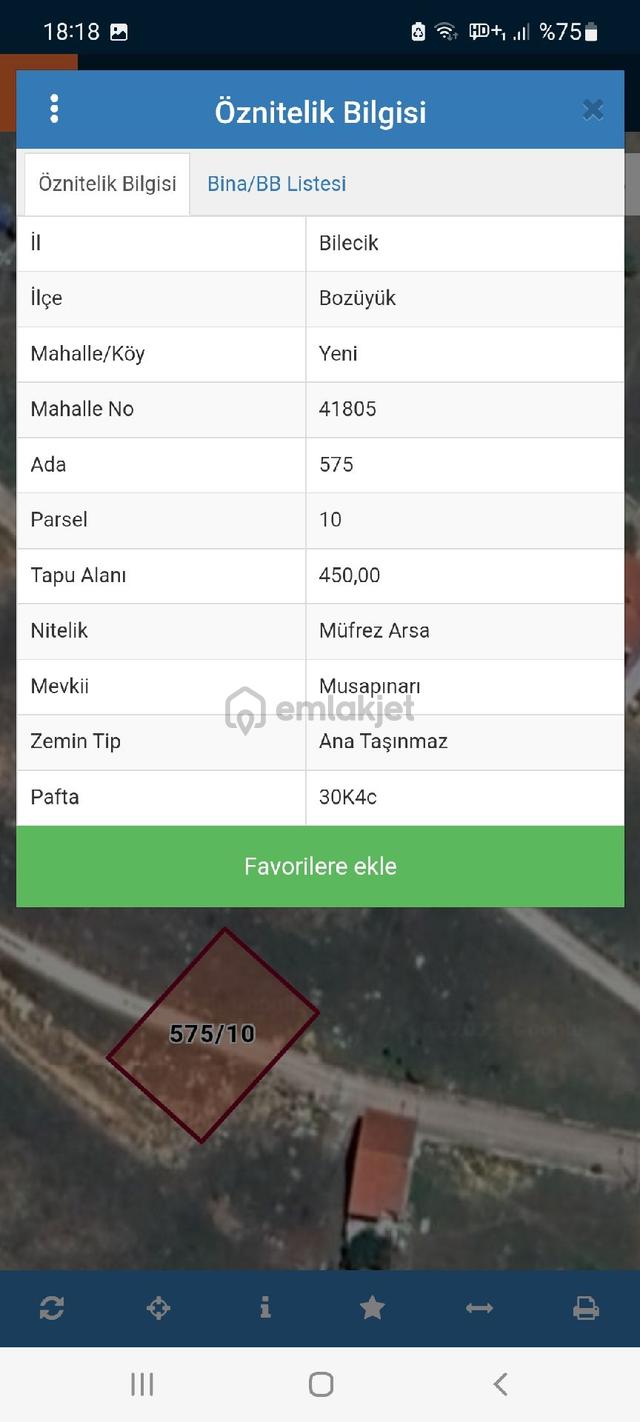 Sahibinden Bozüyük Manzaralı Arsa 2