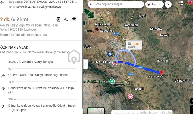 Özpınar ,dan Kisecik Satılık Sulu Tarla 4312 M2 Yolu Var 7 Km Merkeze 4