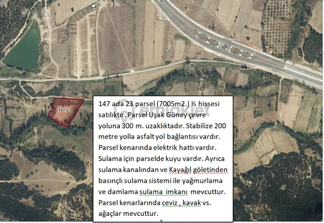 Sahibinden Hobi Bahçesi Asfalt Yola Cepheli Basınçlı Sulama Sistemine Sahip 2