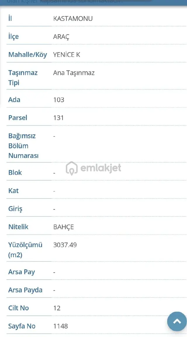 Kastamonu Araç Çıkışında Yol Kenarı 3 Dönüm Bahçe 2