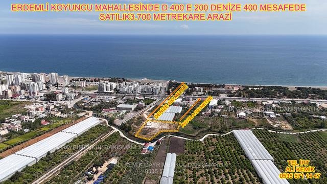 Anayola 200 Denize 400 Metremesafede 3.700 M2 Arazi 2