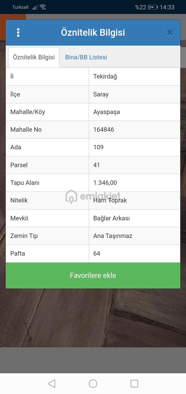 Tekırdag Saray Ayaspaşa Mahallesinde Satılık 1346 M2 Tarla 4