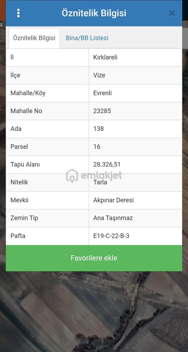 Vize Evrenli Köyünde Cadde Cephe Satılık Arsa 4