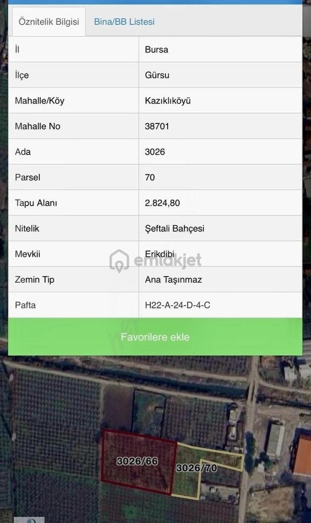 Dijitalemlak’tan Gürsu Kazıklıköyü Girişinde Asfalta Cephe Satılık 8.260 M2 Kıymetli Arazi. 2