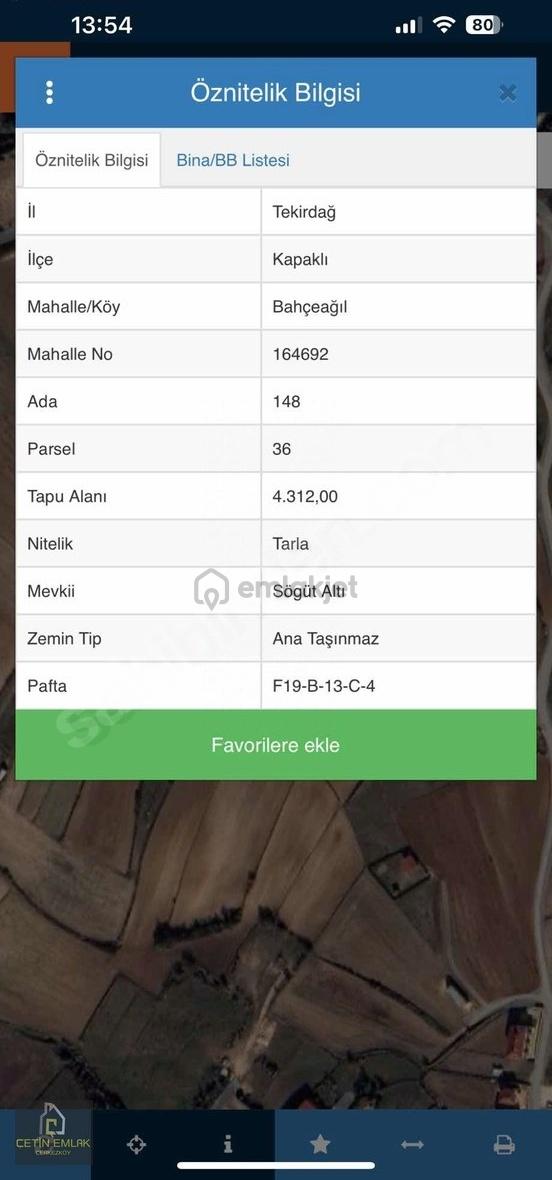 Çetin'den Bahçeağıl Köyün Dibi 314m² Tarladan Hisse Çap Var 2