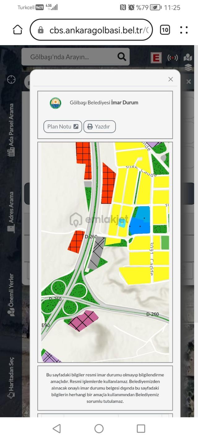 Konya Yoluna 100 Metre Mesafede 750 M2 İmarlı Villa Parseli 3