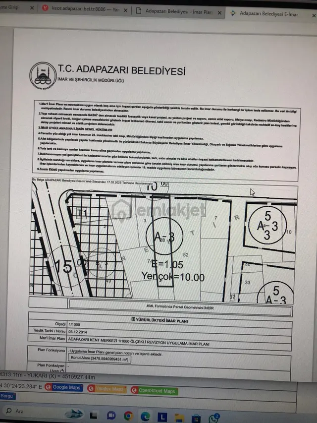 Sakarya Adapazarı Yahyalar Mh Girişi Bahceli 3 Katlı Mülk 1