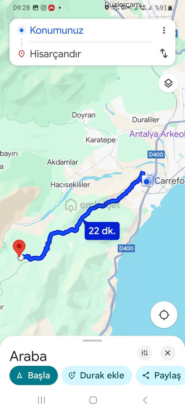 Konyaaltı Hısarcandır Menekıslerde Mustakıl 278m 5