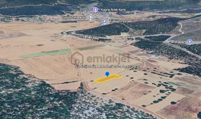Cevizli'de Satılık Akseki Yolu Üzeri 2357 M2 Tarla 1