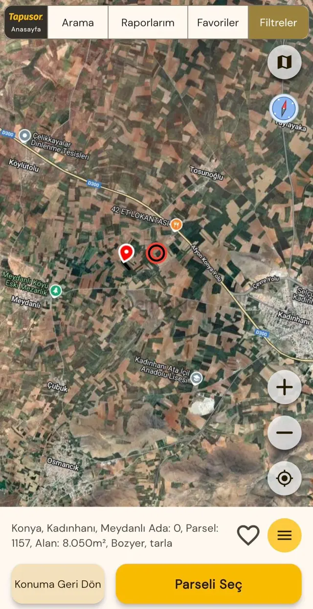 Satılık Tarım Arazisi – Konya Kadınhanı Meydanlı Köyü 2