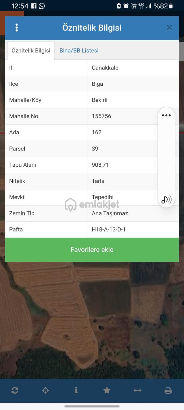 Çanakkale Biga Bekirli Mahallesinde Satılık Tarla Yatırım İçin Uygun 3