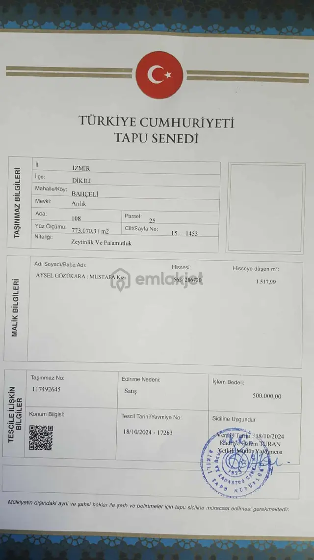 Ays Den Bahçelide Satılık Tarla 5