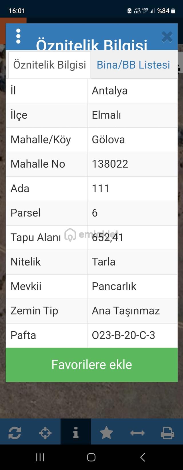 Elmalı Müren Mahallesin'de Satılık Arazi 3