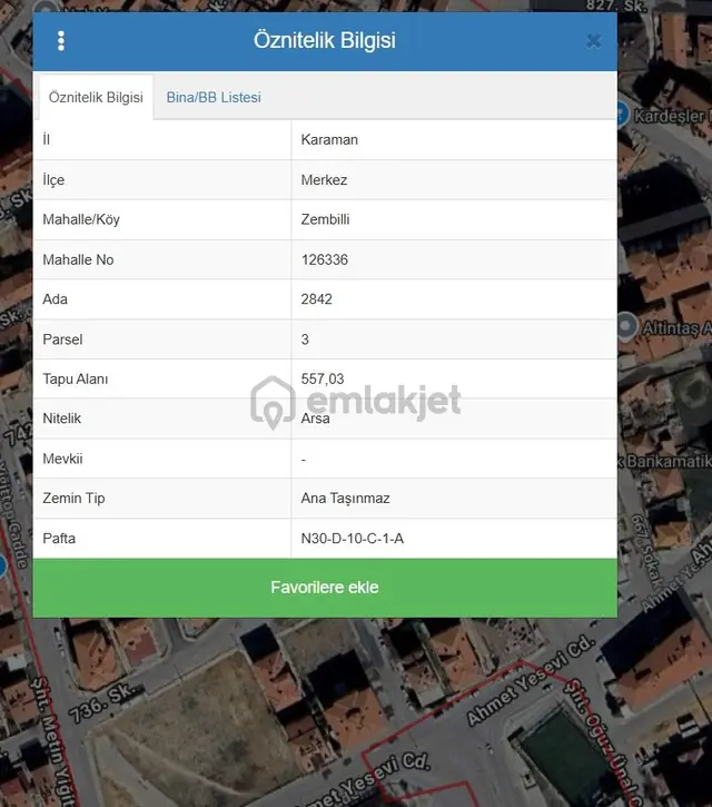 Zembilli Mahallesi Satılık Arsa 3