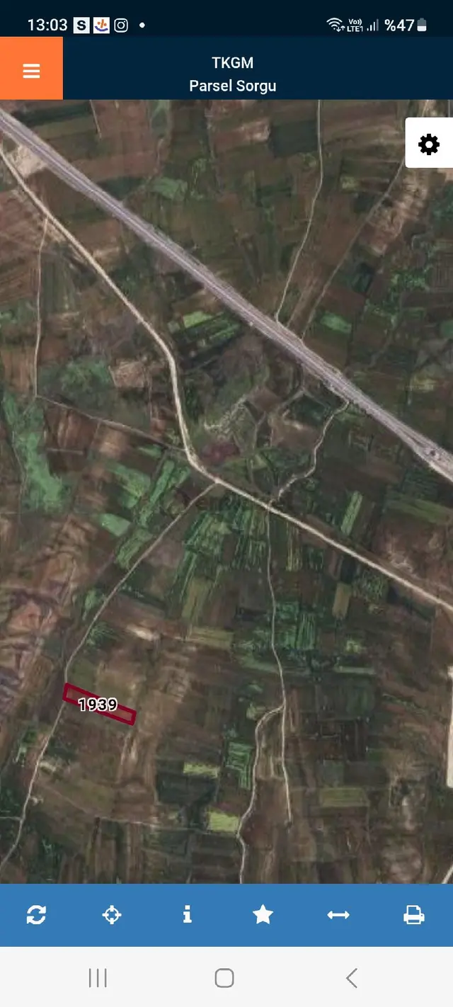 Talas Kuruköprüde D300 Malatya Karayoluna 1km Mesafede Yatırımlık Tarla 3