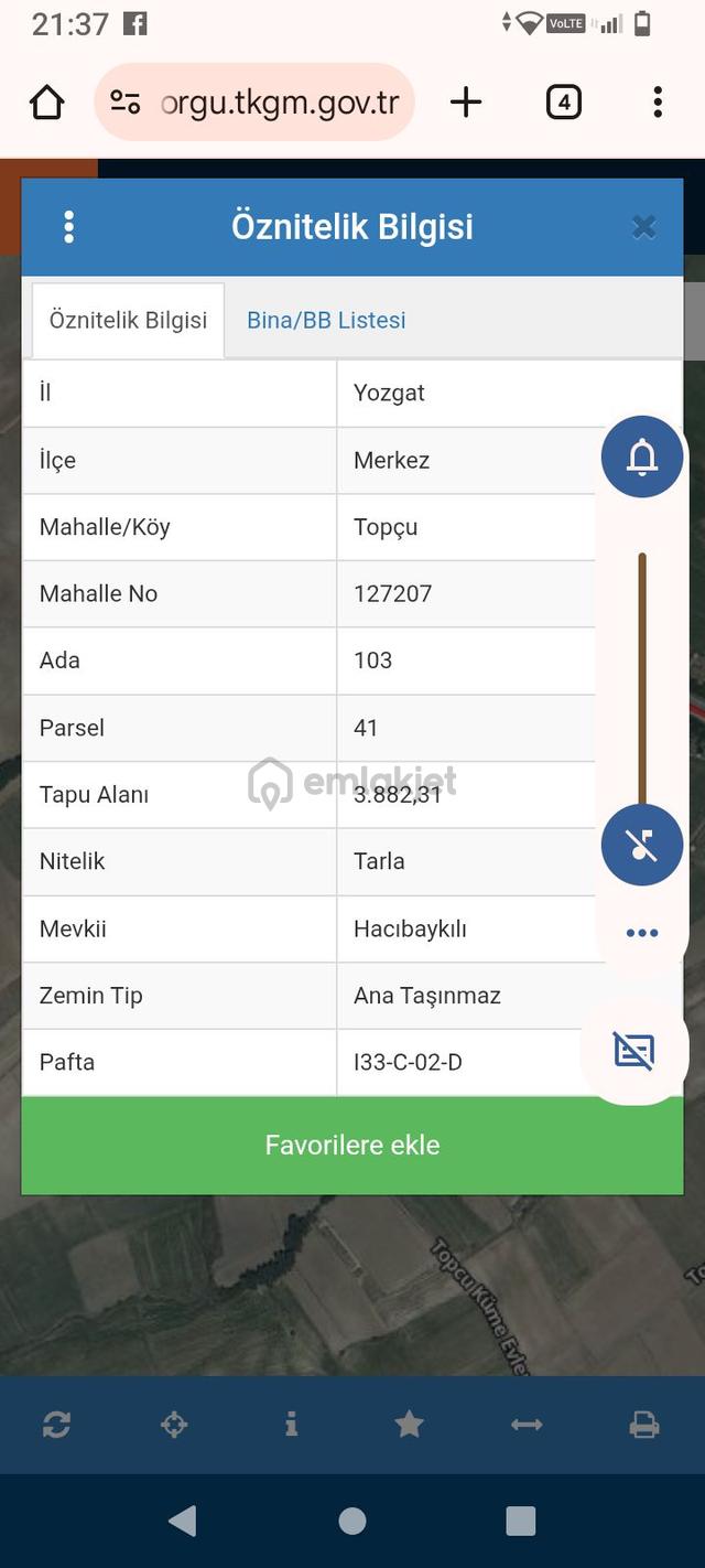Topcu Köyûnde Satîlîk Tarla 4