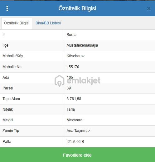 Bursa Mustafakemalpaşada Yatırımlık Tarla 3