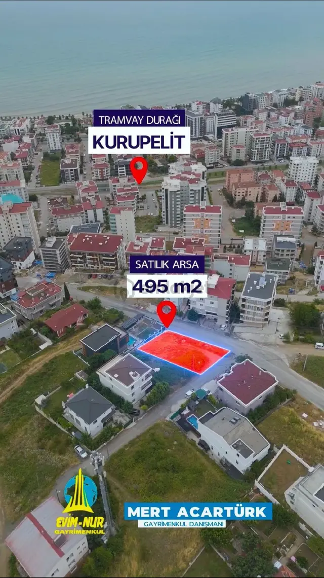 Evim-nur'dan Alanlı Mh 495m2 Villa İmarlı Köşe Başı Fırsat Arsa 5