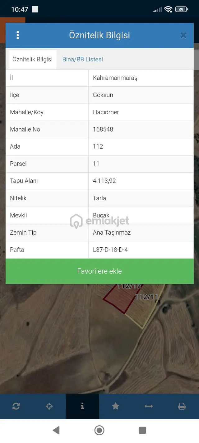 Hacıömer Mahallesinde Satılık Tarla 3