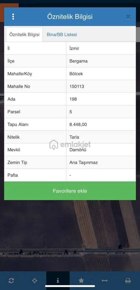 Bergama Bölcek Kadıköy Asfaltına Sıfır Konumda Satılık Tarla 2