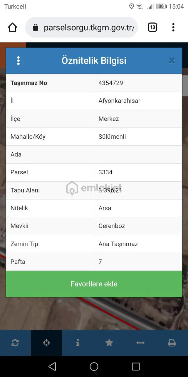 Afyon Tezcan Emlaktan Sülümenlide Sanayi Akaryakıt Ruhsatlı Arsa 1