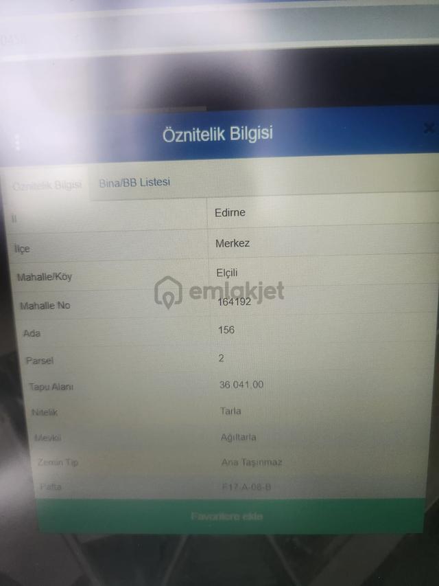 Edirne Elçili Köyünde Satılık Tarla Edirne Elçili Köyünde Satılık Tarla 1