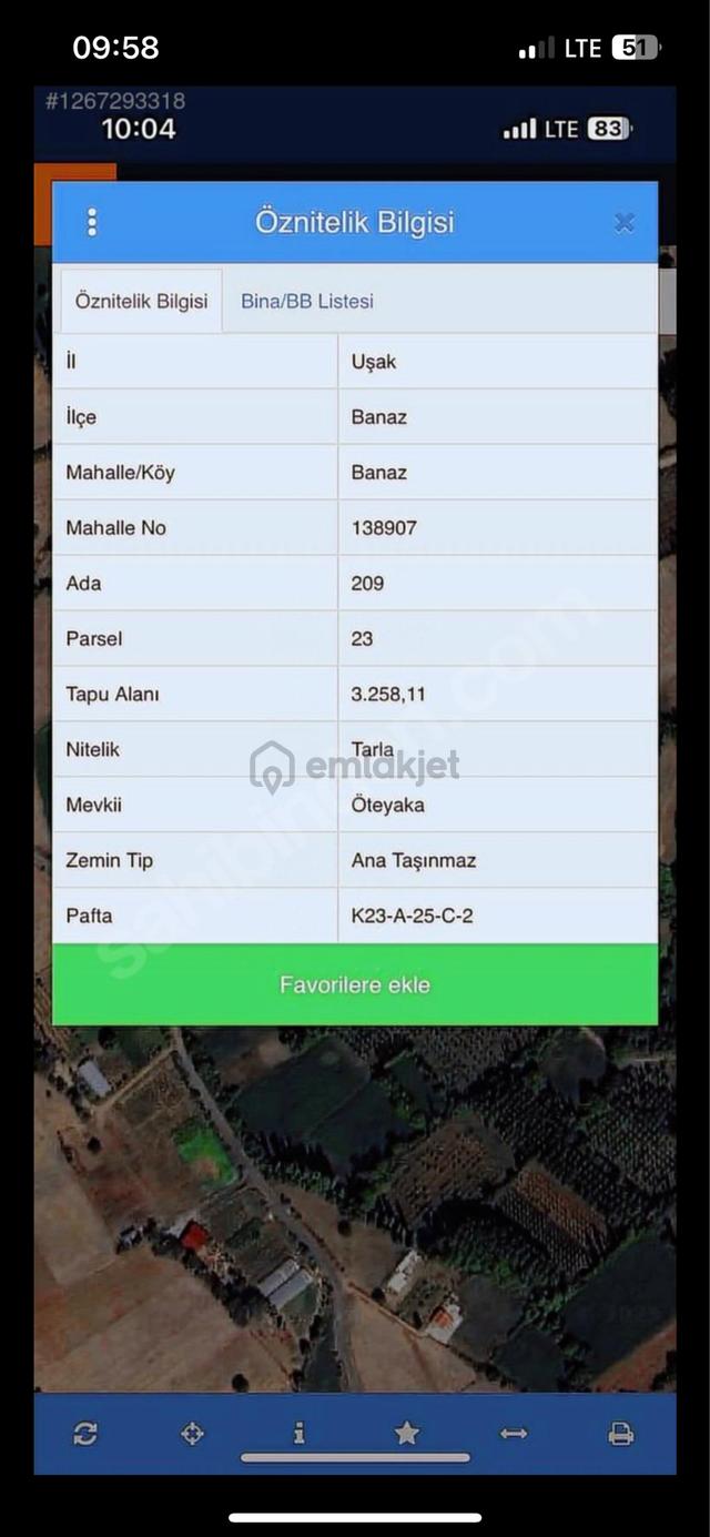 Banaz Köyünde 3258m2 Hıbi Bahçelik Yolu Olan Tatla 4