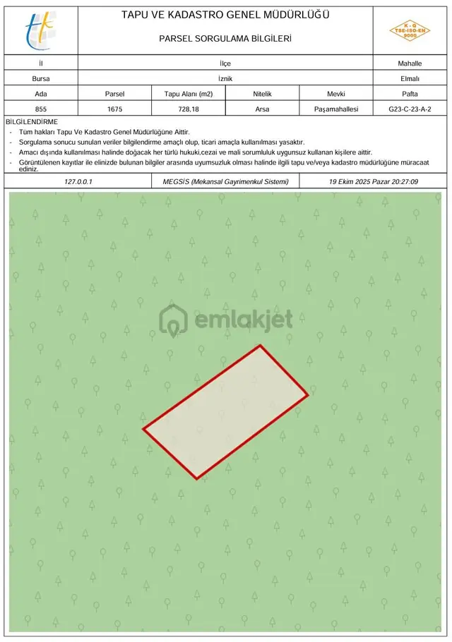 İznik Akın Emlak'tan Elmalı'da Harika Bir Fırsat: Konut İmarlı 728m2 Arsa 5